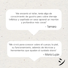 Imagen de TALLER VIRTUAL: Taping- cupping- guasha - cepillado- facial y corporal