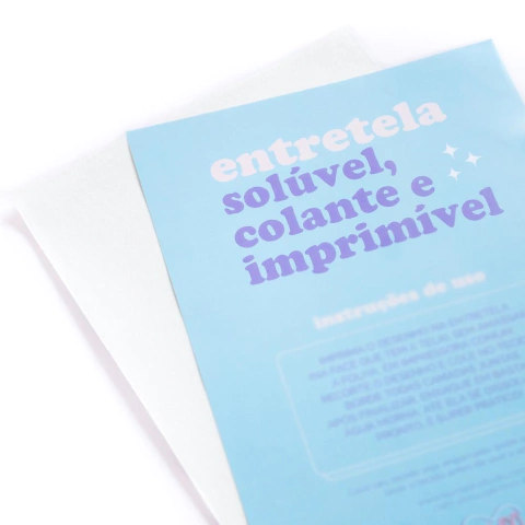 Entretela Solúvel, Imprimível e Colante - avulsa