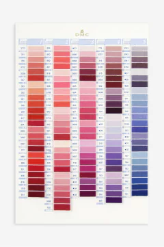 Cartela de Cores DMC com Amostras de Linha