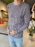 buzo manchester - tela waffle - molderia regular - ( gris )