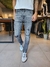 jeans maldivas - regular - elastizado ( negro con rotura ) - comprar online