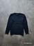 sweater polo - importado - tramado con trenza - ( azul marino )