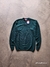 sweater polo - importado - tramado grueso - escote v - ( verde ingles )