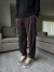 Imagen de pantalon sastrero level - de lanilla tramada premium - corte relaxed - pinzado - ( chocolate )
