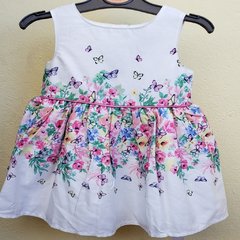 Vestido blanco con flores