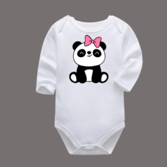 Body blanco manga larga panda