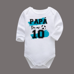 Body blanco manga larga papá son mi 10 - comprar online