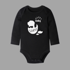 Body negro manga larga baby saurus