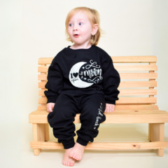 Conjunto Friza Negro Glitter Love you en internet