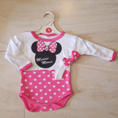 Conjunto Minnie Mouse 0 a 3 meses.