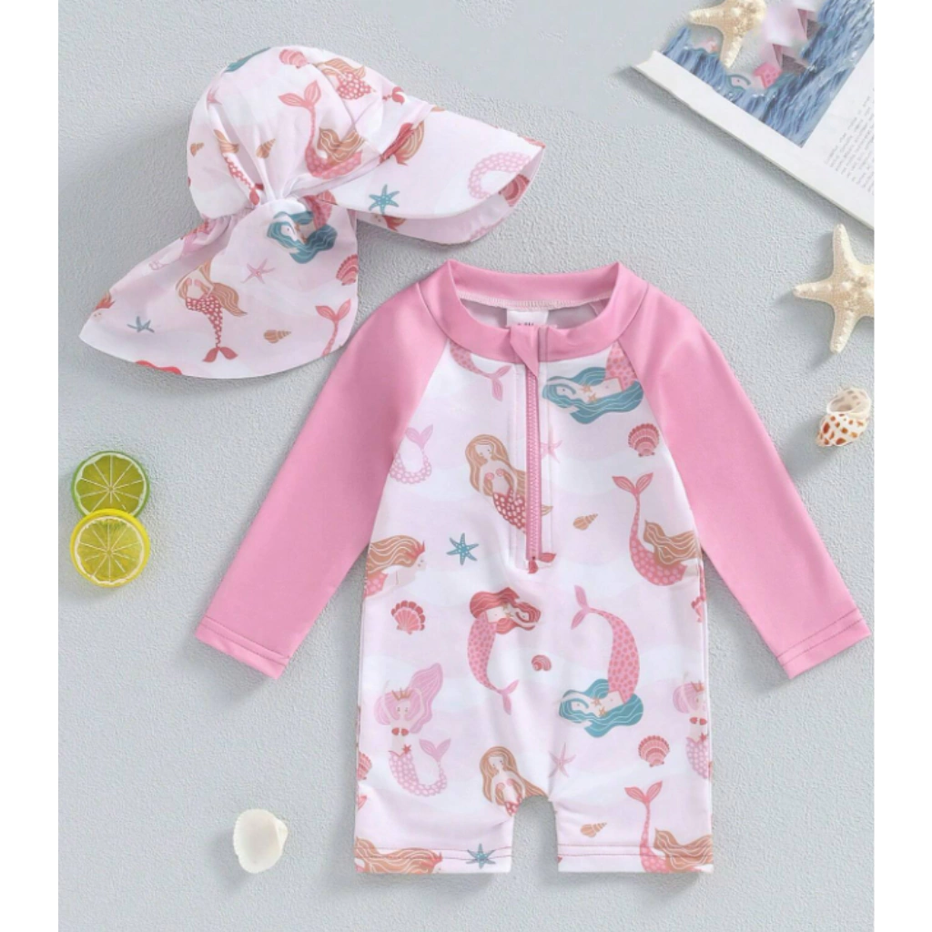 Traje de Baño Sirena + Gorro
