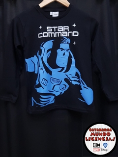 Remera Niño M/Largas Buzz Lightyear - Comando Estelar Negra