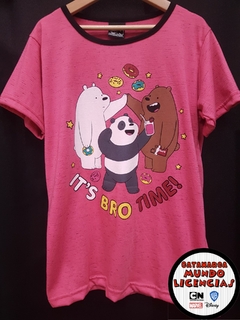 Remera Niña - Escandalosos - It's Bro time! Fucsia