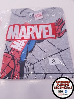 Remera Niño Spider-Man - Spiderweb - Gris - comprar online