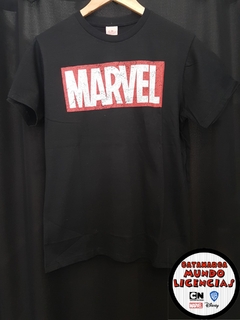 Remera Adulto Marvel - Negra