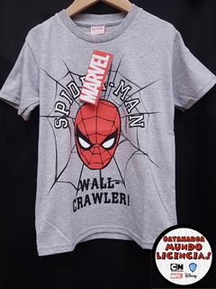 Remera Niño Spider-Man - Wall-Crawler - Gris