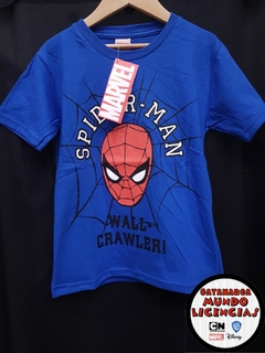 Remera Niño Spider-Man - Wall-Crawler - Azul