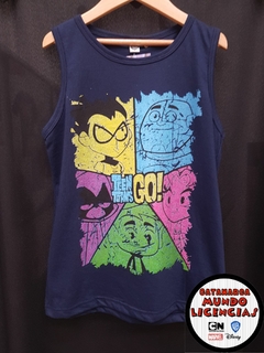 Musculosa Niño Jovenes Titanes en Acción! Azul Oscuro