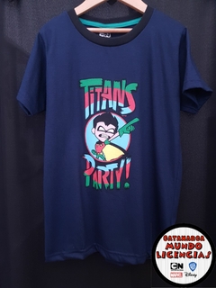 Remera Niño Robin - Jóvenes Titanes en Acción! - Titans Party! Azul