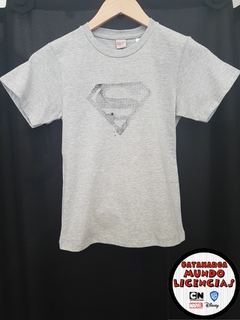 Remera Niño Superman Gris