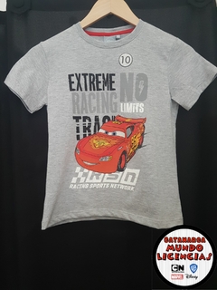 Remera Niño Cars - Extreme Racing Gris