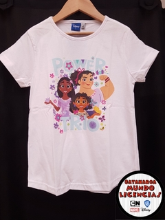 Remera Niña Encanto de Disney - Power Trio - Blanca