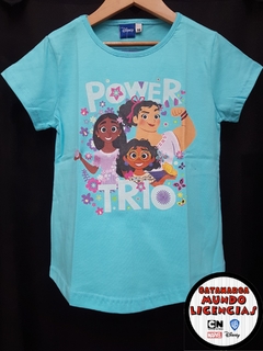 Remera Niña Encanto de Disney - Power Trio - Celeste