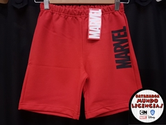 Bermuda Niño Marvel Logo - Rojo