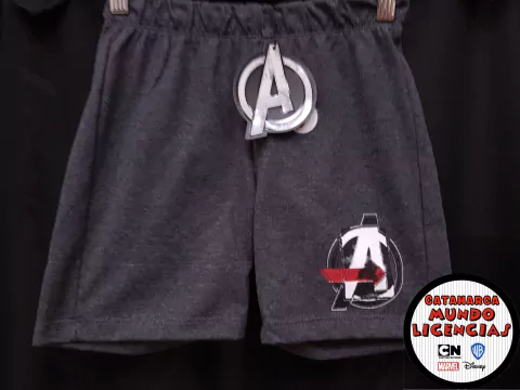 Short Niño Los Vengadores de Marvel - Negro