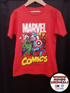 Remera Niño Los Vengadores de Marvel - Roja