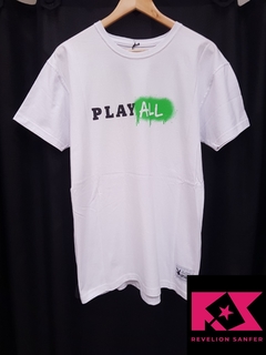 Remera Playboy Logos Blanca