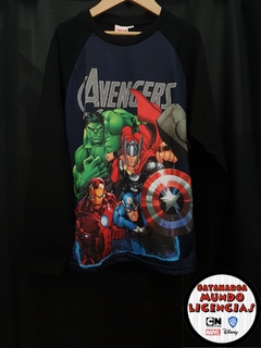 Remera Niño Los Vengadores de Marvel - Negra