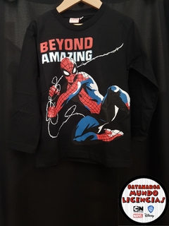 Remera Niño M/Largas Spider-Man - Beyond Amazing - Negra