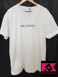 Remera Playboy Cubes Blanca