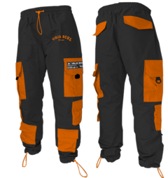 Pantalón Cargo Rip Stop VS Black & Orange - PC-8075