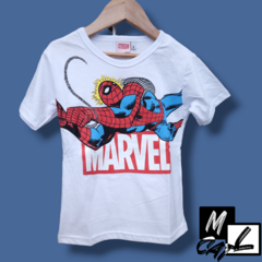 Remera Niño Spider-Man - Marvel - Blanca