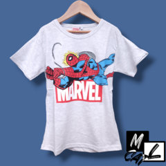 Remera Niño Spider-Man - Marvel - Gris