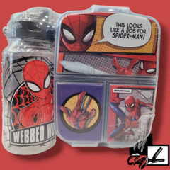 Kit Botella Flip-top + Caja Organizadora Spider-Man