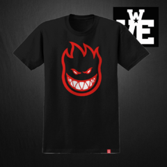 Remera Spitfire BigHead Negro/Rojo