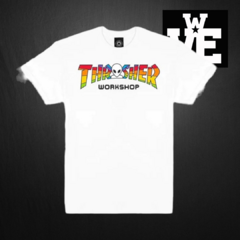 Remera Thrasher Spectrum Blanco