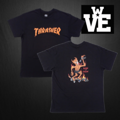 Remera Thrasher Burn it Down Negra