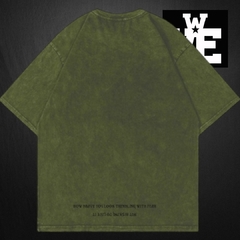 Remera Boxy Rituals Holes Verde Washed - comprar online