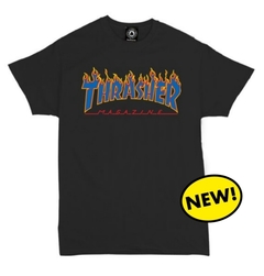 Remera Unisex Thrasher Blue Flame