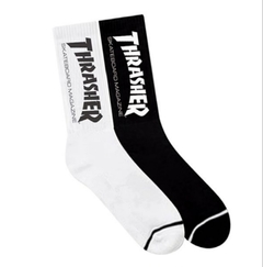 Medias Thrasher Mag x2 Pares Blanco y Negro