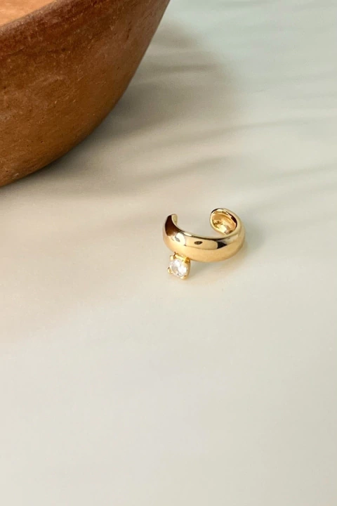 Brinco Fake Piercing Astro Zircônia Cristal 1 Lado Ajustável - comprar online