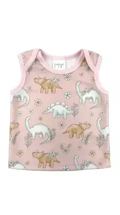 Chaleco Micropolar Rosa Dinosaurios - comprar online