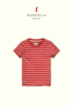 Remera Rayada Lucio Rojo
