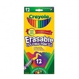 LAPICES DE COLORES CRAYOLA BORRABLE X 12 LARGOS