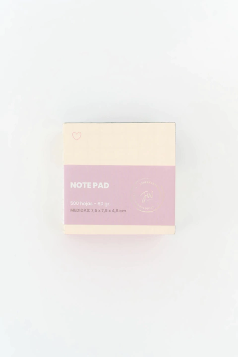 BLOCK DE NOTAS FW AUTOADHESIVO DE ESCRITORIO LINEA MINIMAL X500 HJS.