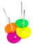 PINCHA PAPEL SIFAP DE METAL BASE PLASTICA DE COLORES 10 CM.